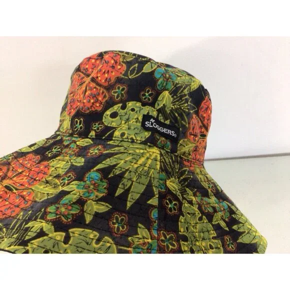 Sloggers Green and Black Sun Hat Wide Brim - Picture 4 of 8